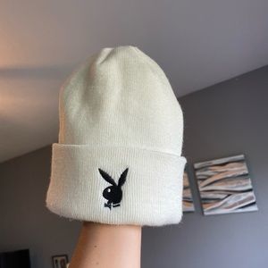 Playboy Pacsun white beanie